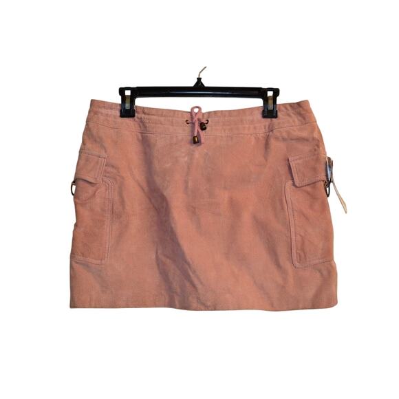 WILSONS LEATHER MAXIMA 12 Mini Skirt Mauve Pink Suede LINED NWT - Picture 1 of 12